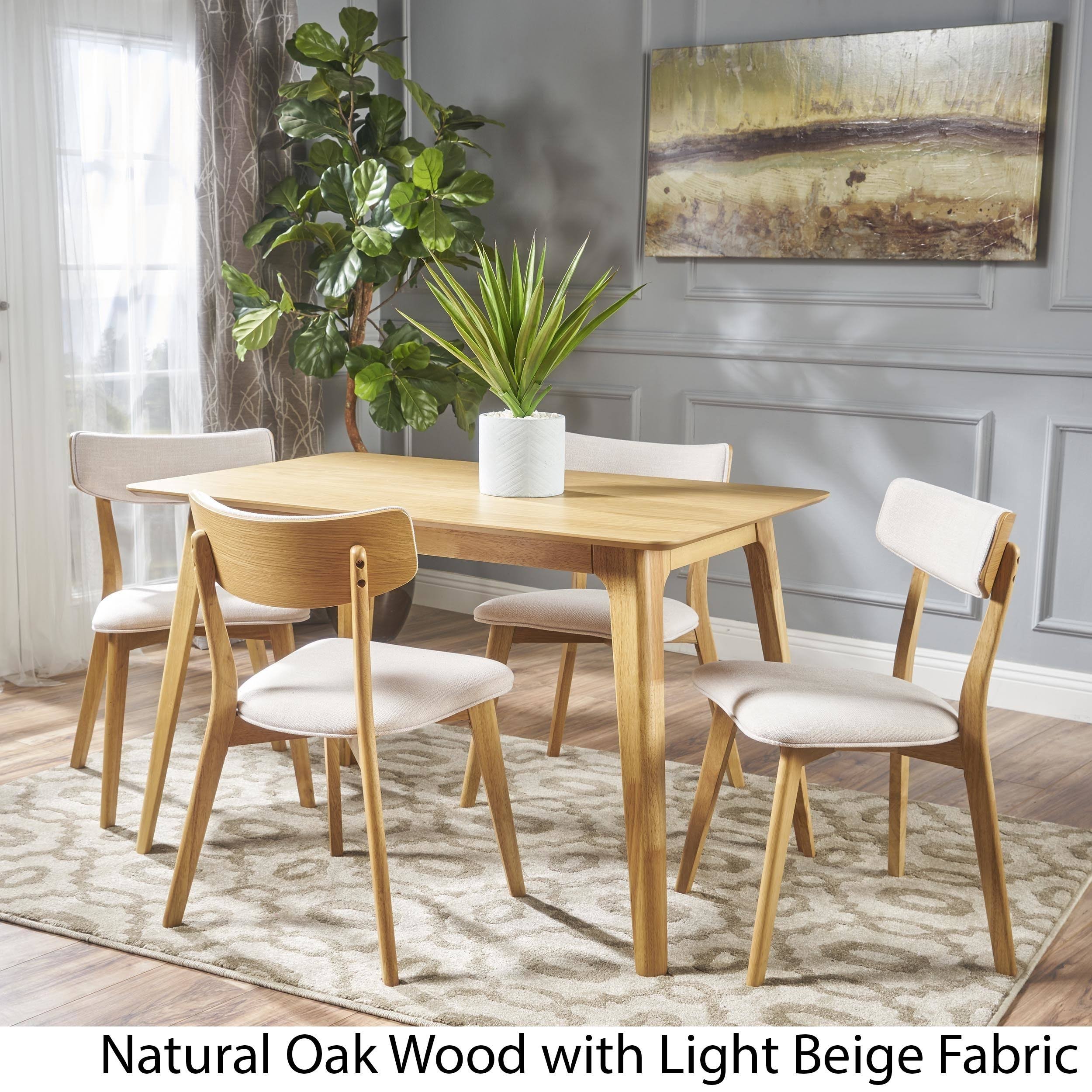 5-Piece Wood Rectangle Dining Set K360
