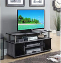 White Stainless Steel Clad Finish TV Stand with 2 Storage Cabinets A957828