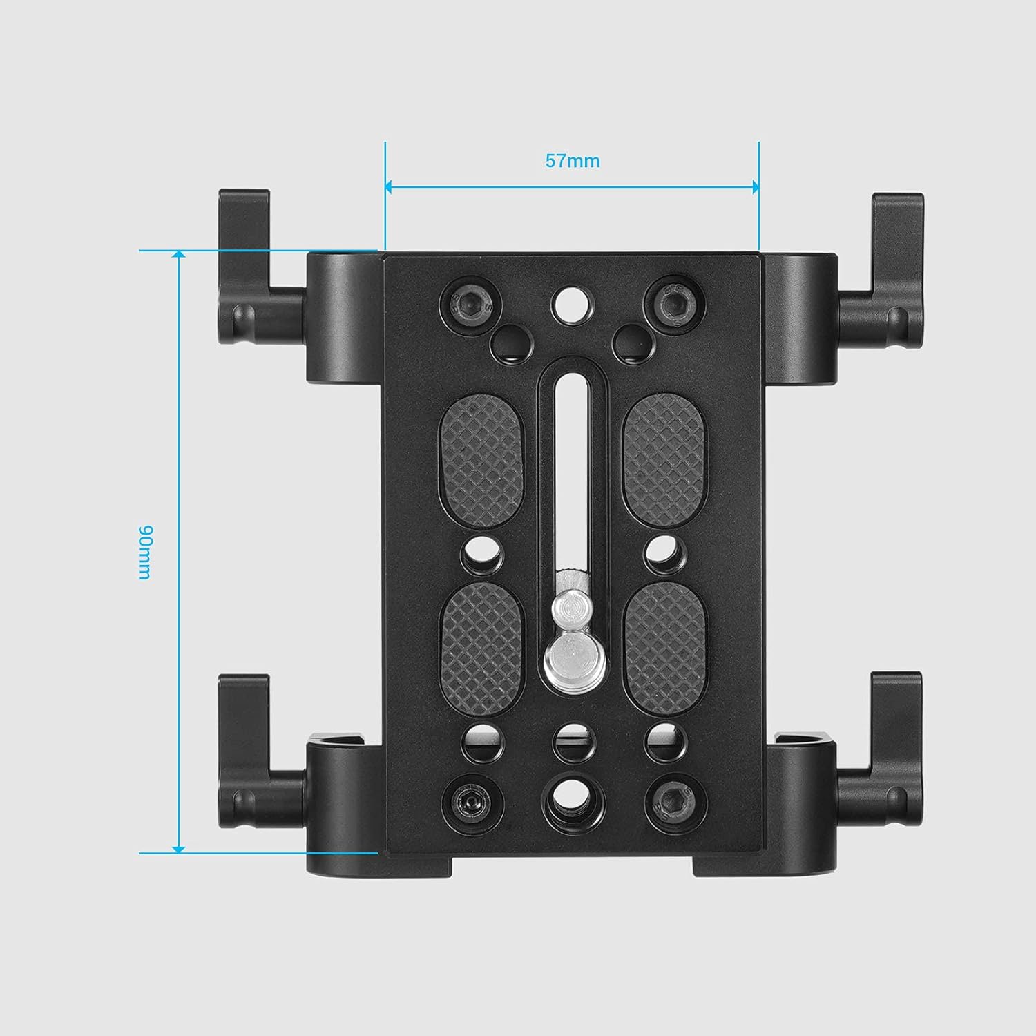 Camera Tripod Mounting Baseplate with 15mm Rod Clamp Rail Block Z7872