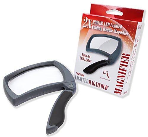 LED Lighted 2X Power Rectangular Magnifier T7756