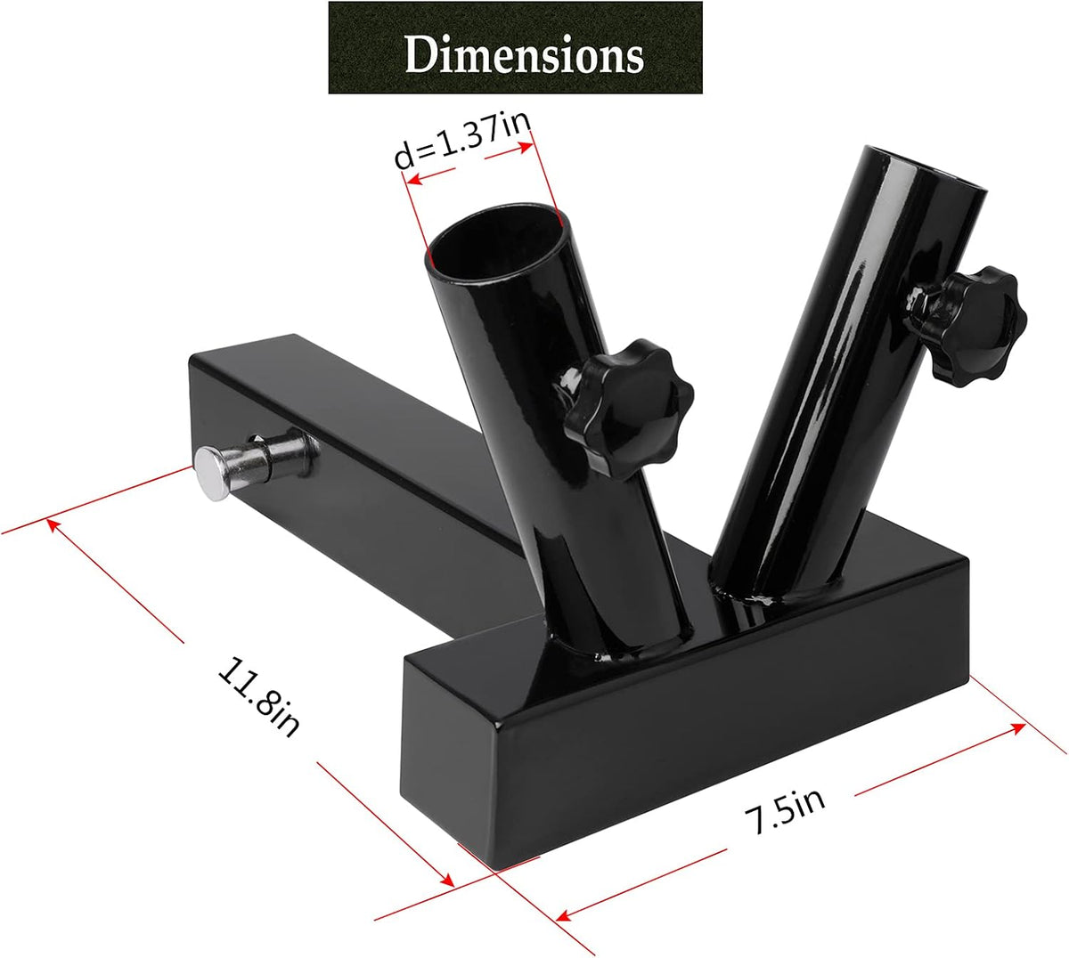 Dual Flag Pole Holder for SUV, RV, Pickup, Truck, Camper, Trailer C59882