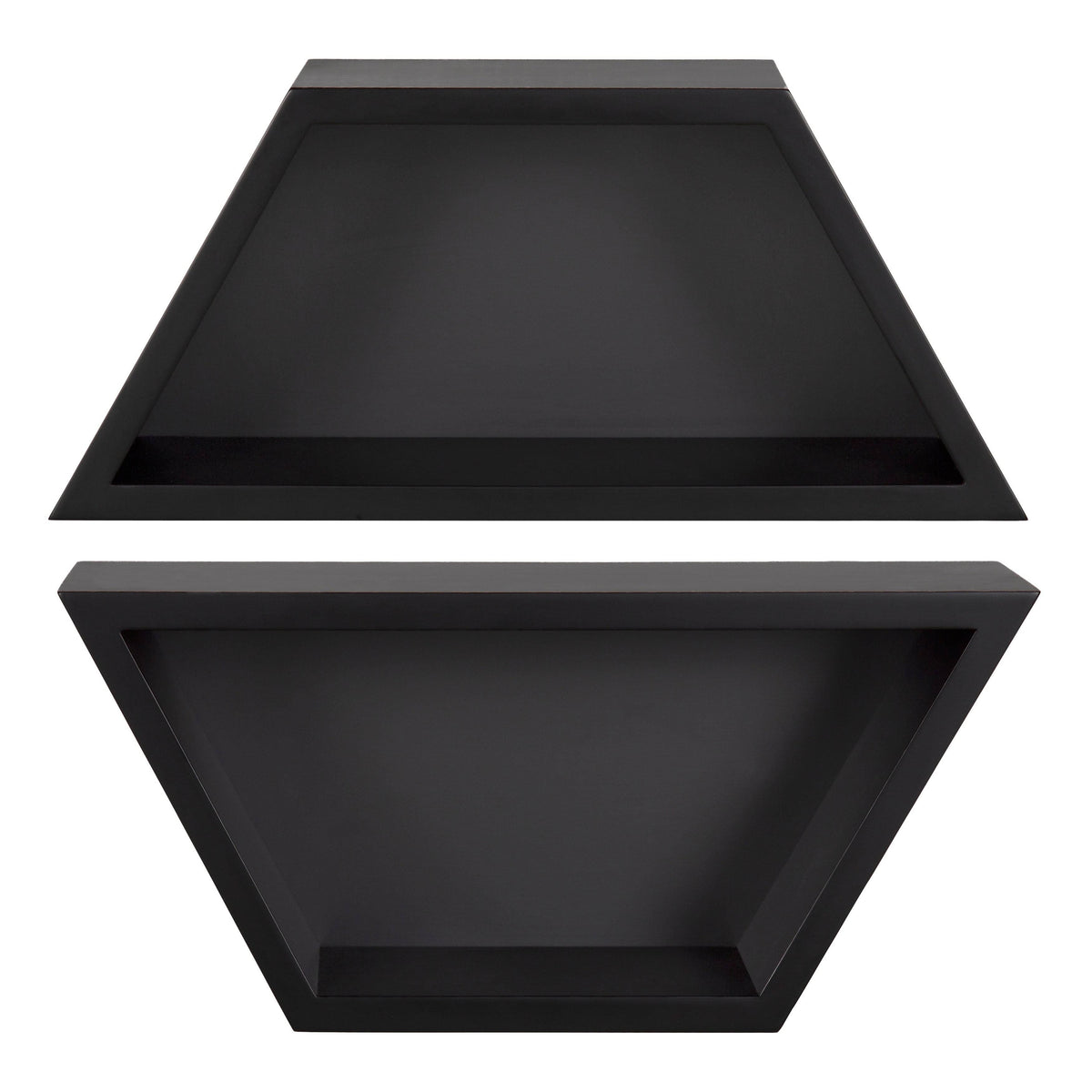 Black Wall Shelf Set of 2 D4392