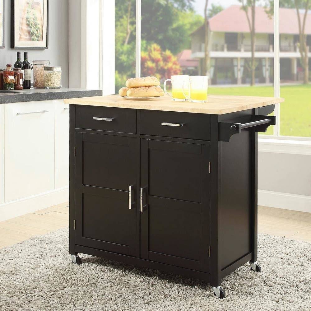 Black Kitchen Cart J1350