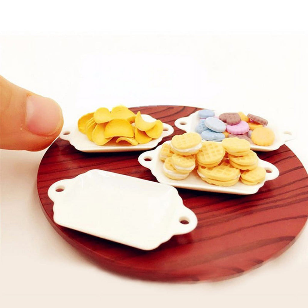 33 Pcs Dollhouse Miniature Tableware Plastic Plate Toys Set Z7741