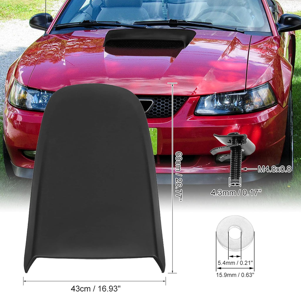 Matte Black Car Hood Scoops Ventilation for Mustang GT 2005-2014 C65041