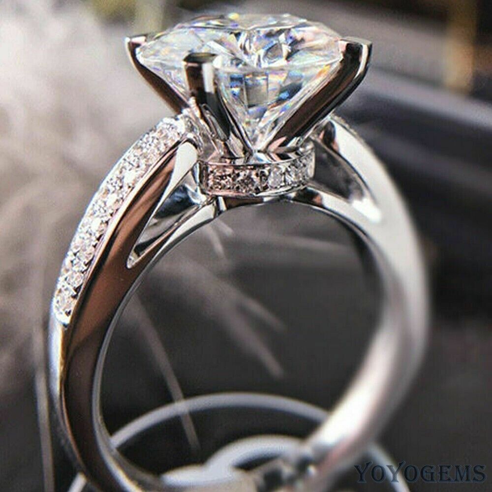 14K White Gold Solitaire Engagement Ring E4513