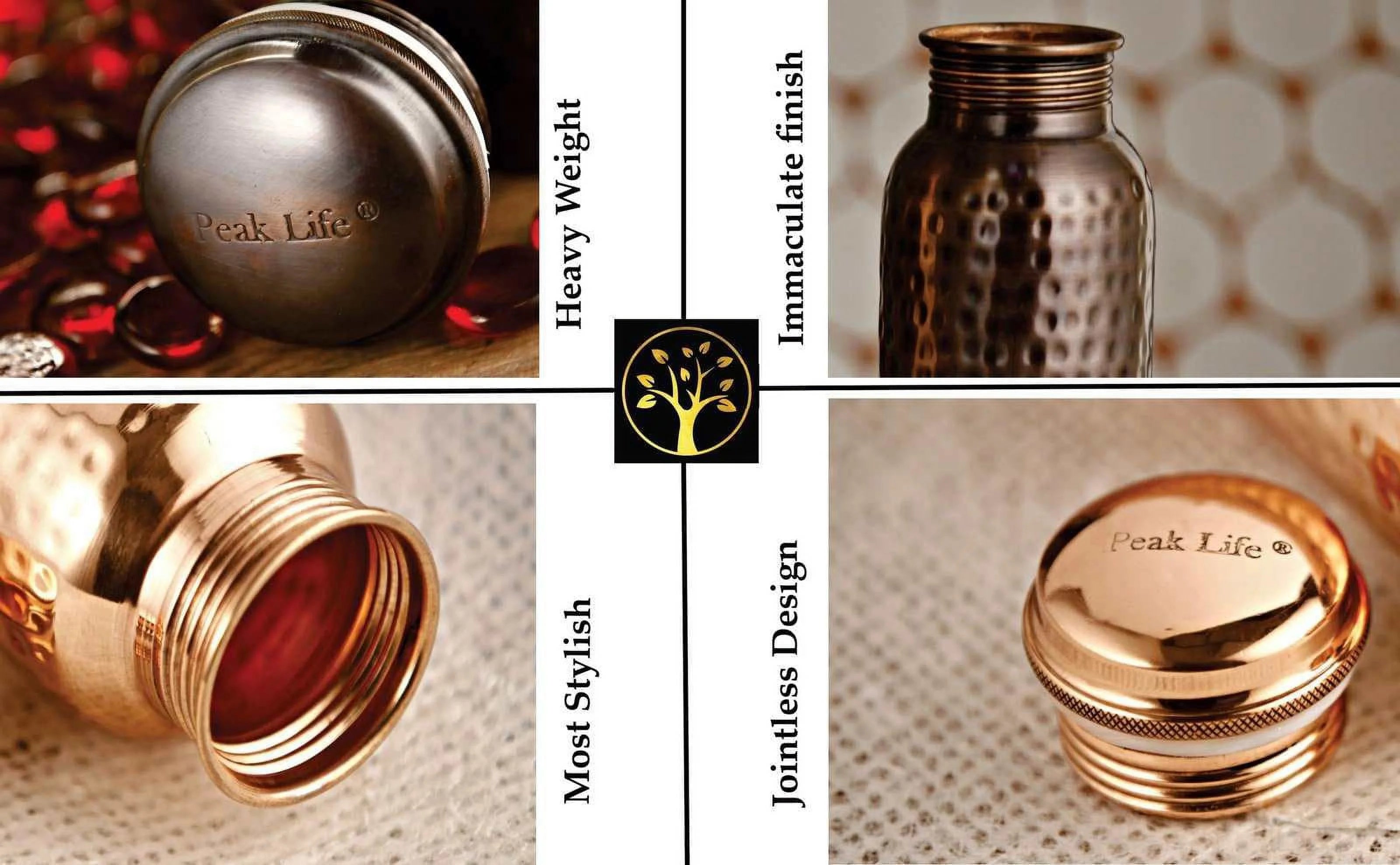 Hammered Copper Water Bottle S553605