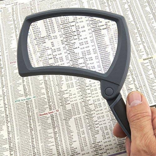 LED Lighted 2X Power Rectangular Magnifier T7756