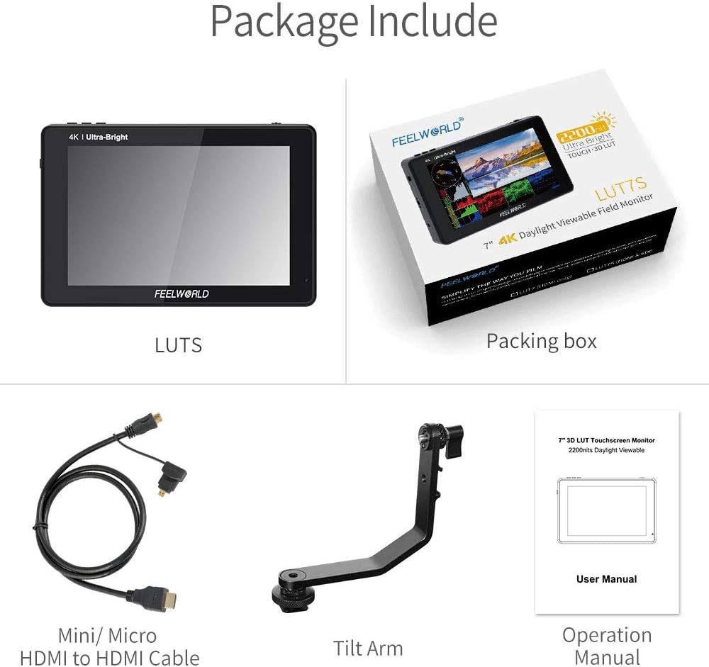 7 Inch 2200nit Ultra Bright Touch Screen Camera Field Monitor T52165