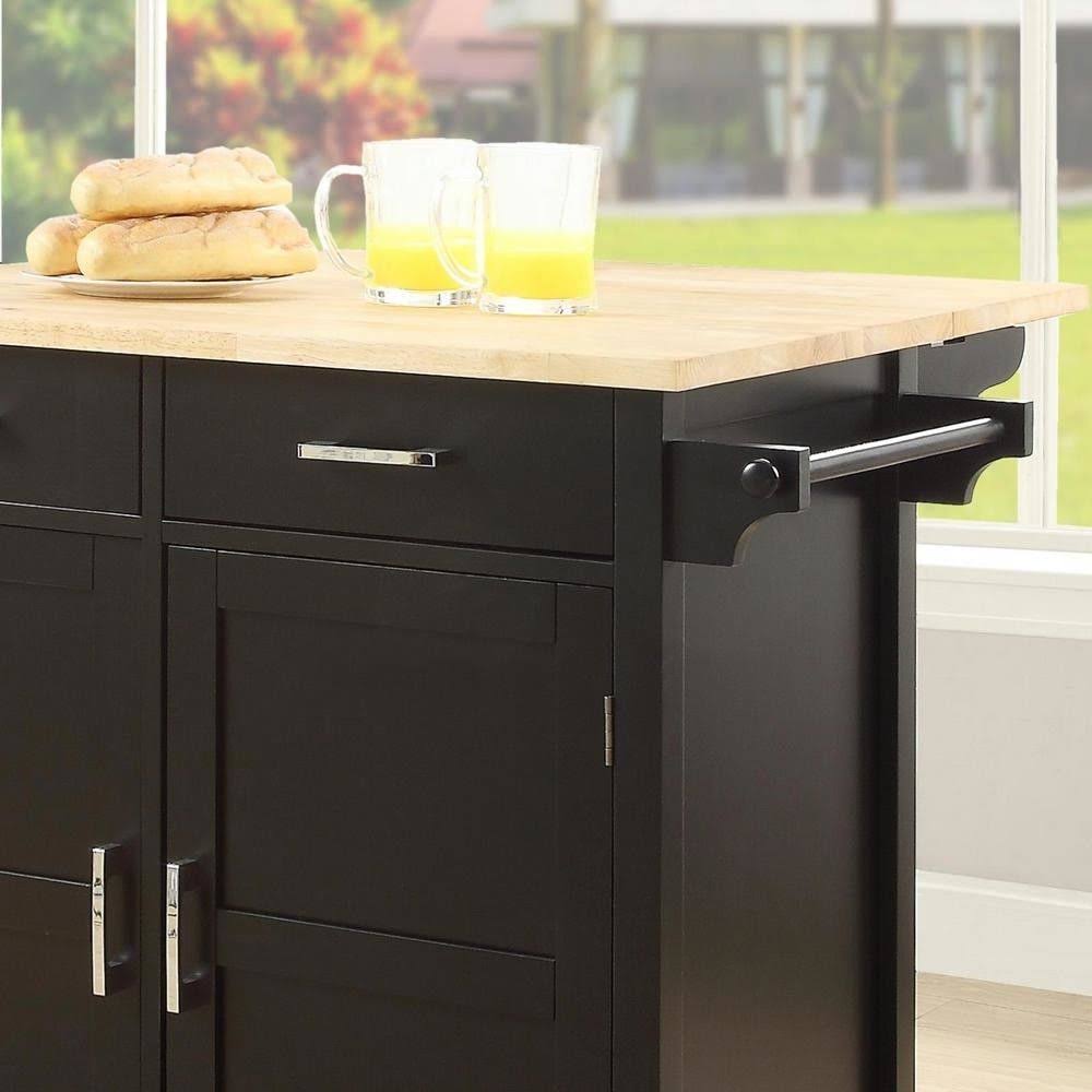 Black Kitchen Cart J1350