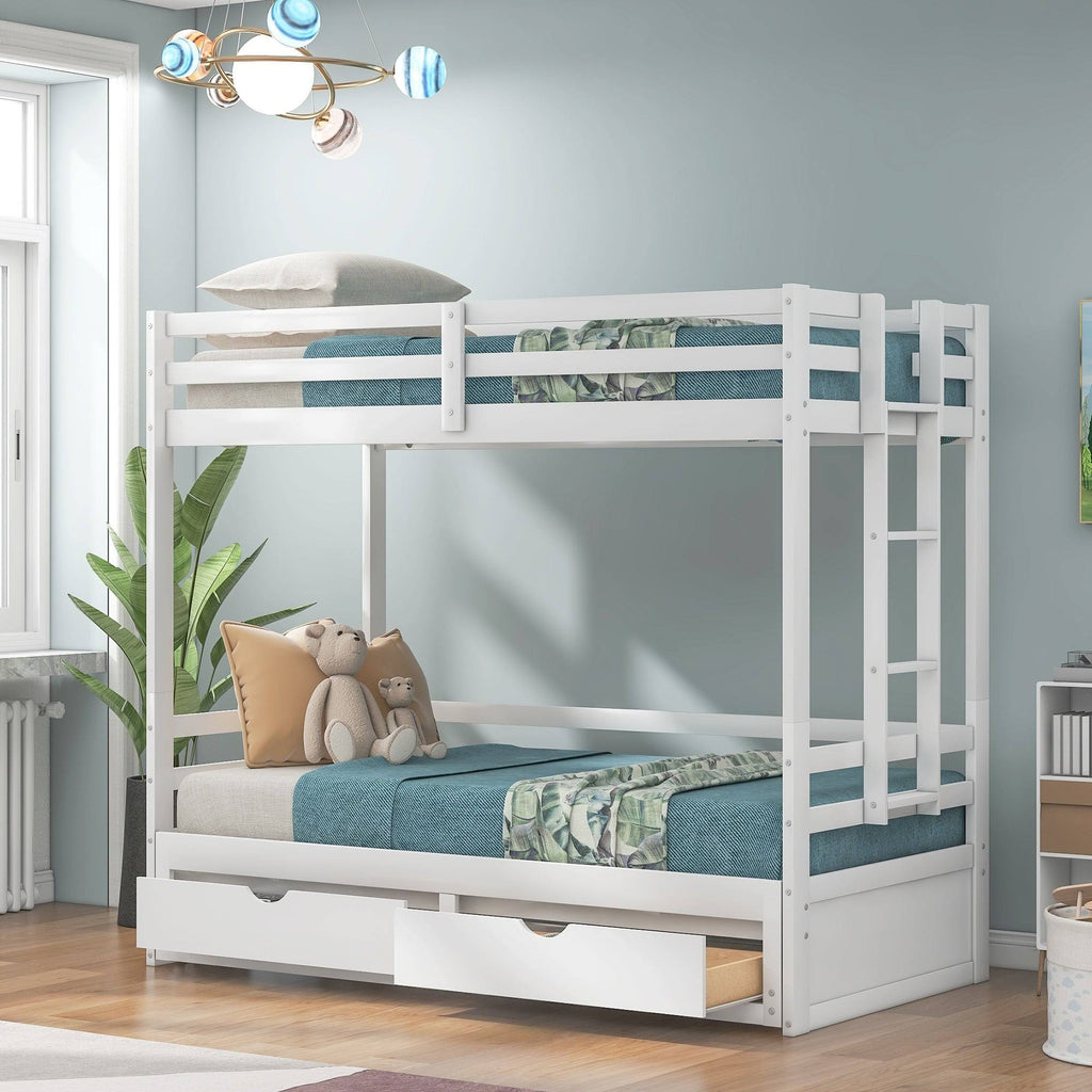 White Convertible Bunk Bed Z462854