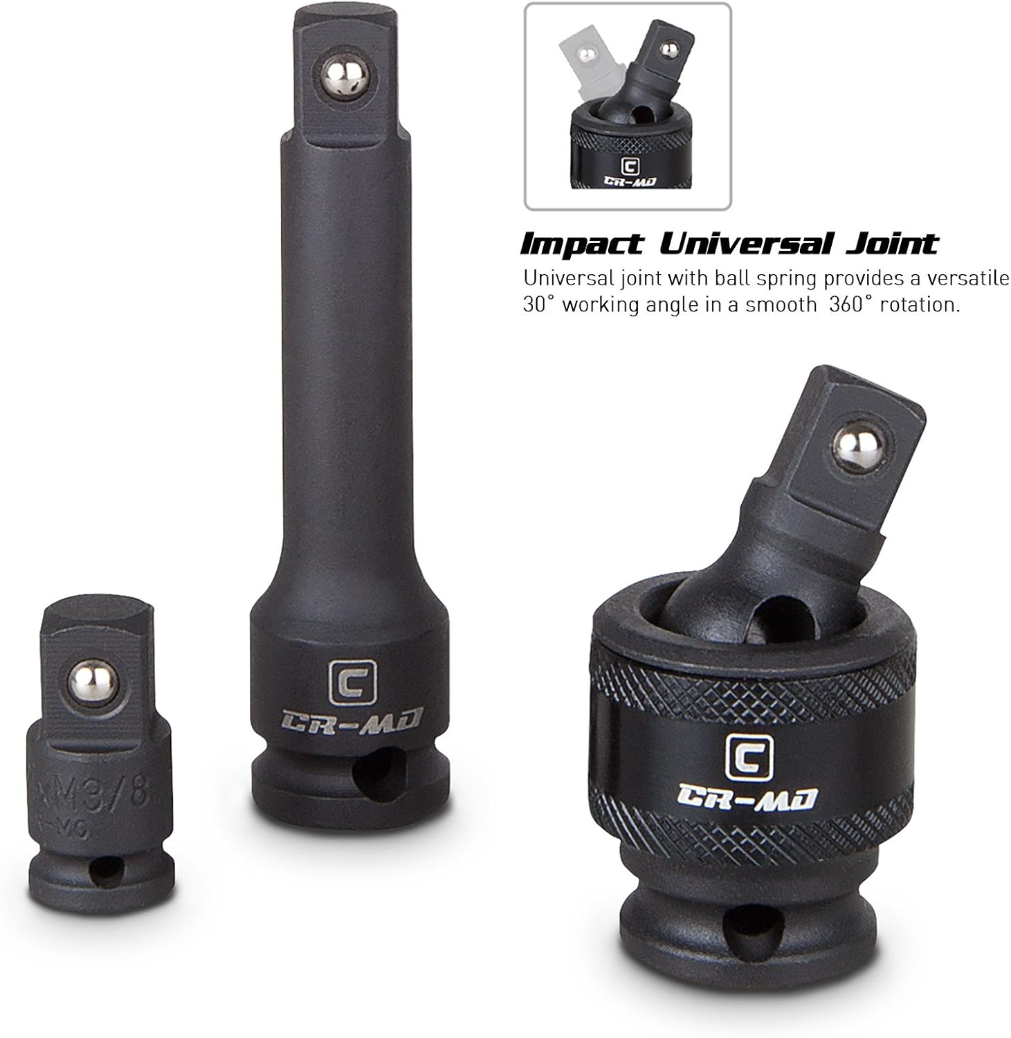 3/8-Inch Drive 48-Piece Impact Socket Set with Adapters and Extensions H161