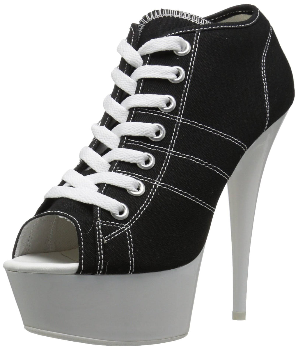 12 Black Canvas Neon White Pleaser E586