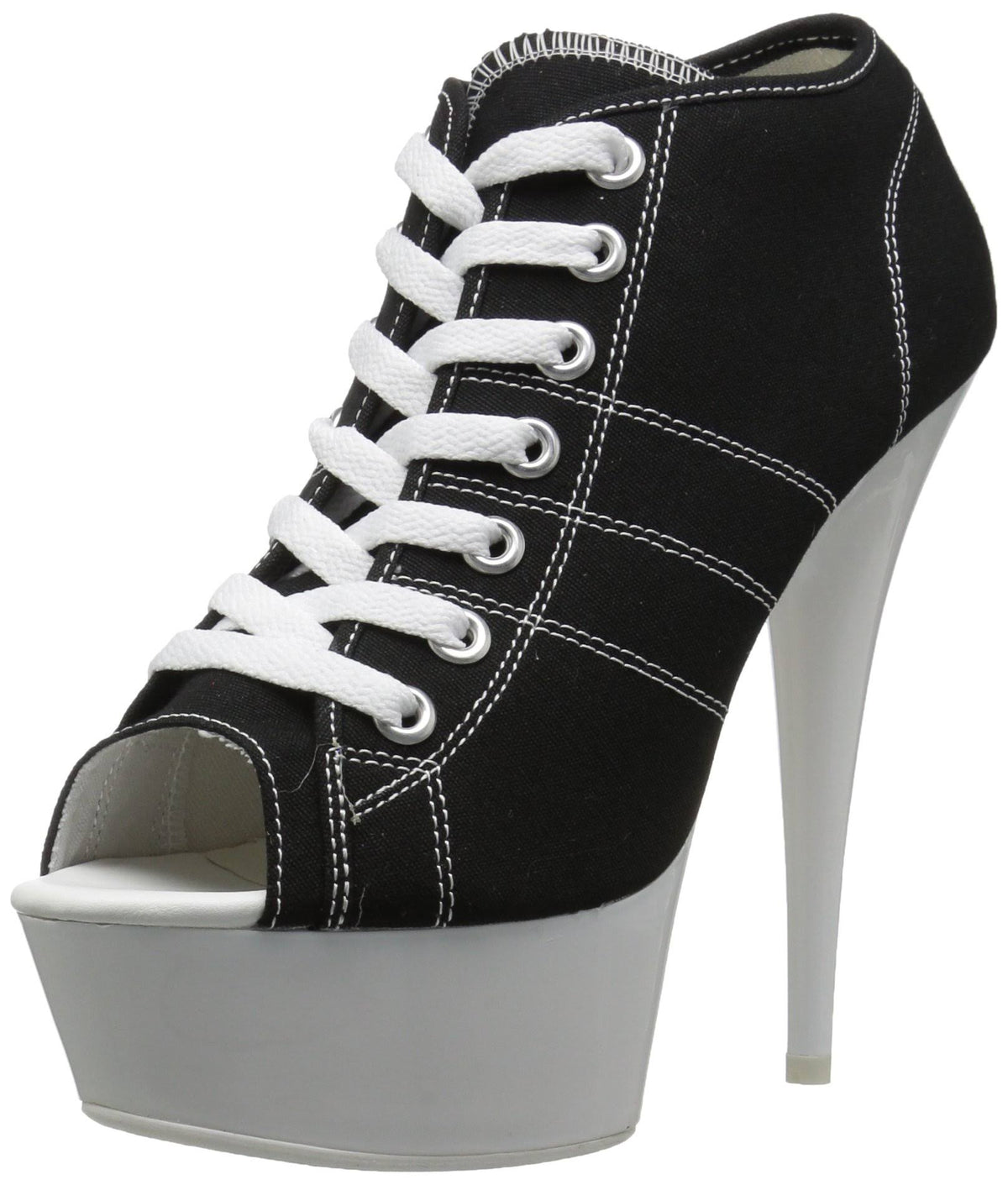 12 Black Canvas Neon White Pleaser E586