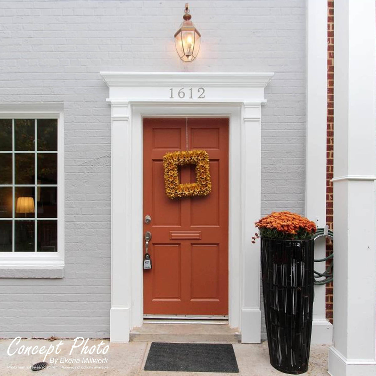 Plain PVC Pilaster with Standard Capital and Base (Pair) J12619