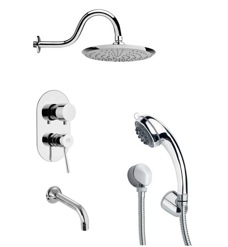 Chrome Shower Tub and Shower Trim Package Y7537