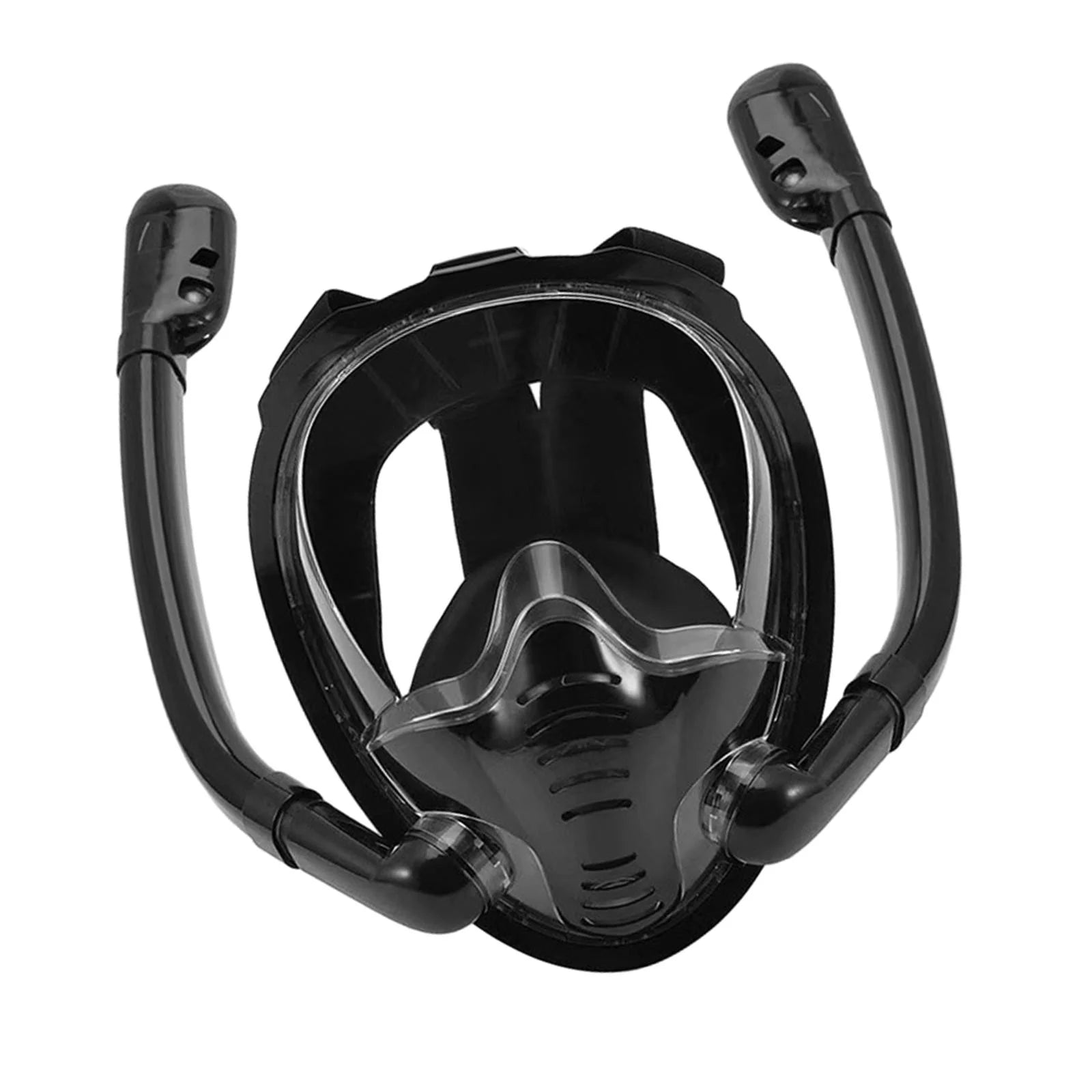 Snorkeling Double Tube Swimming Goggles with Camera Mount Black I279031