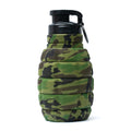 Green Camo Collapsible Spill Resistant Silicone Spit Cup with Lid J99201