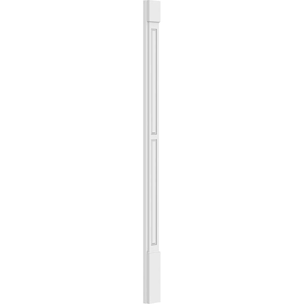 Two Equal Raised Panel PVC Pilaster with Standard Capital and Base (Pair) E83679