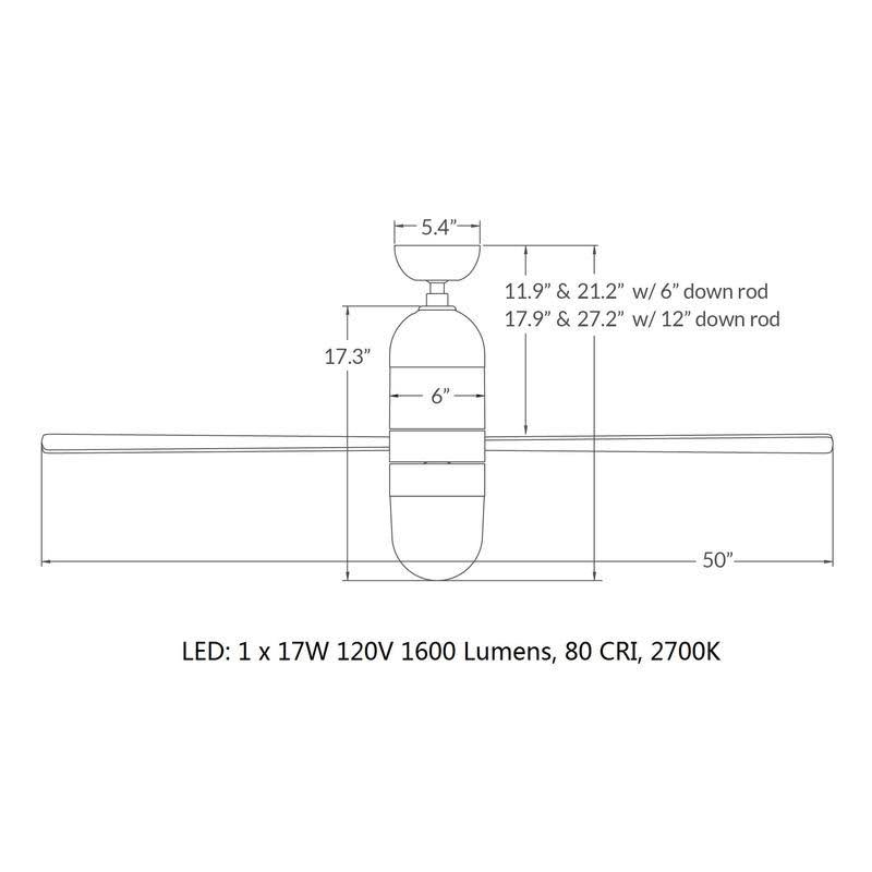 Cirrus 50x22 Ceiling Fan V5566