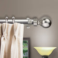 Satin Nickel Adjustable Rod with Center Open Sliders U956