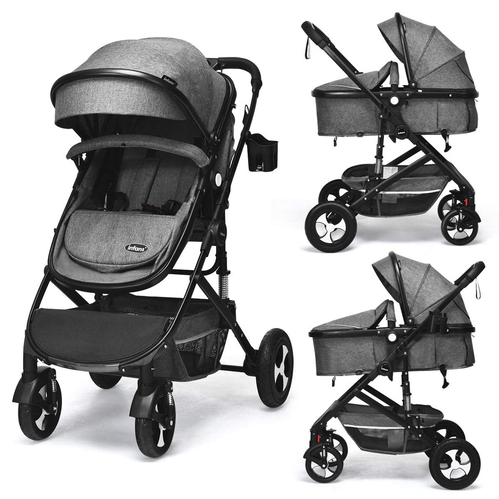 2 in 1 Convertible Baby Stroller with Bassinet L6361