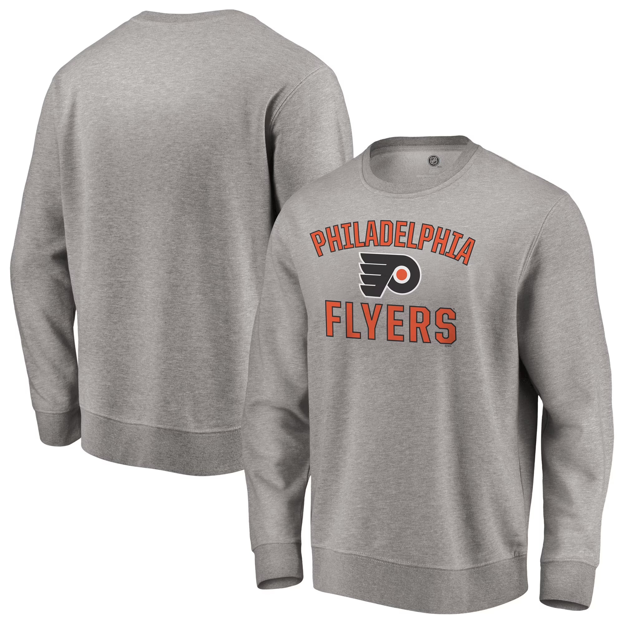 Heather Gray Philadelphia Flyers Pullover Sweatshirt L250