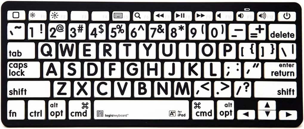 Black on White Bluetooth Mini Keyboard D12103