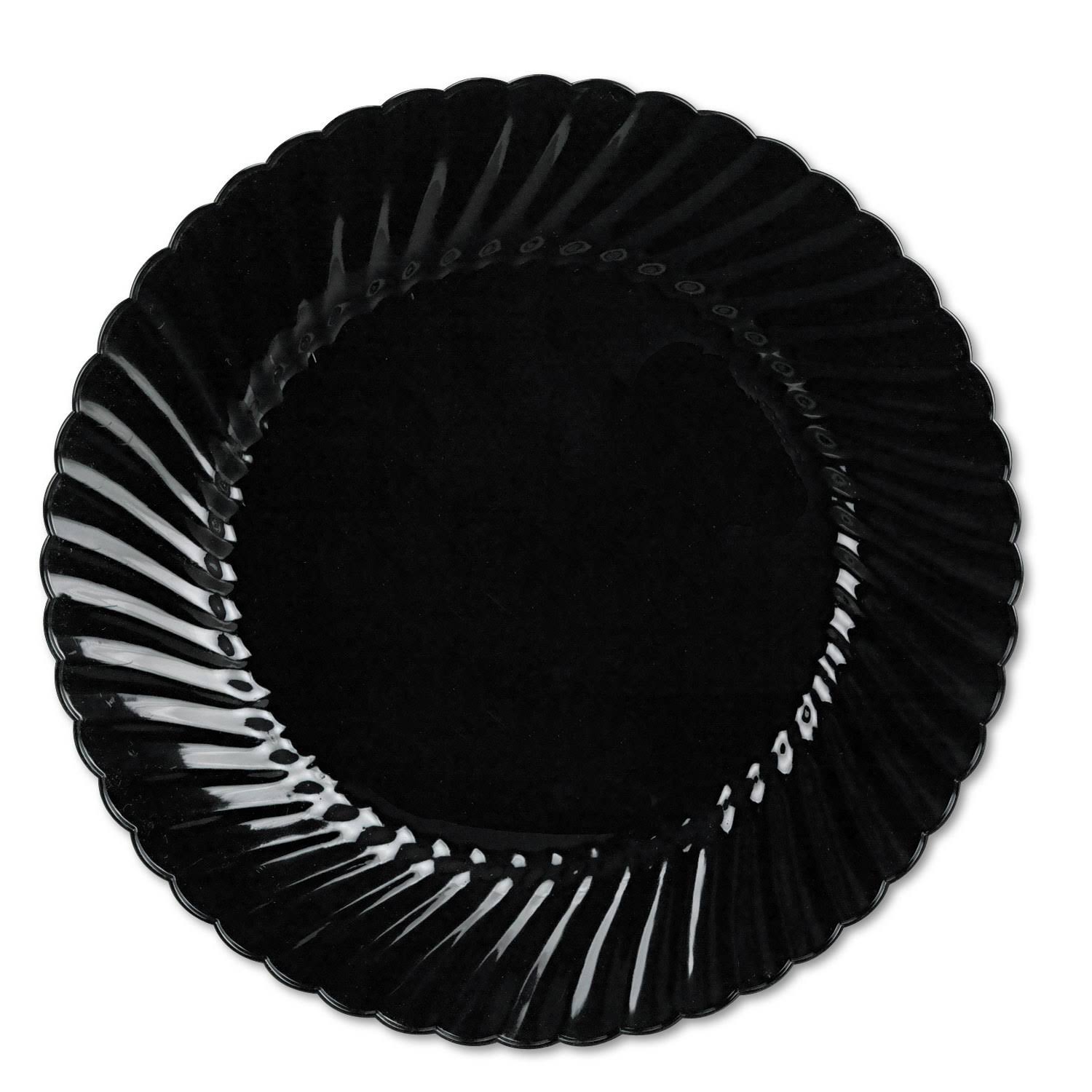 Black Plastic Plates 10.25 in 144/Case I912