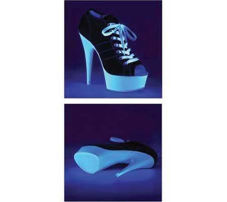 12 Black Canvas Neon White Pleaser E586