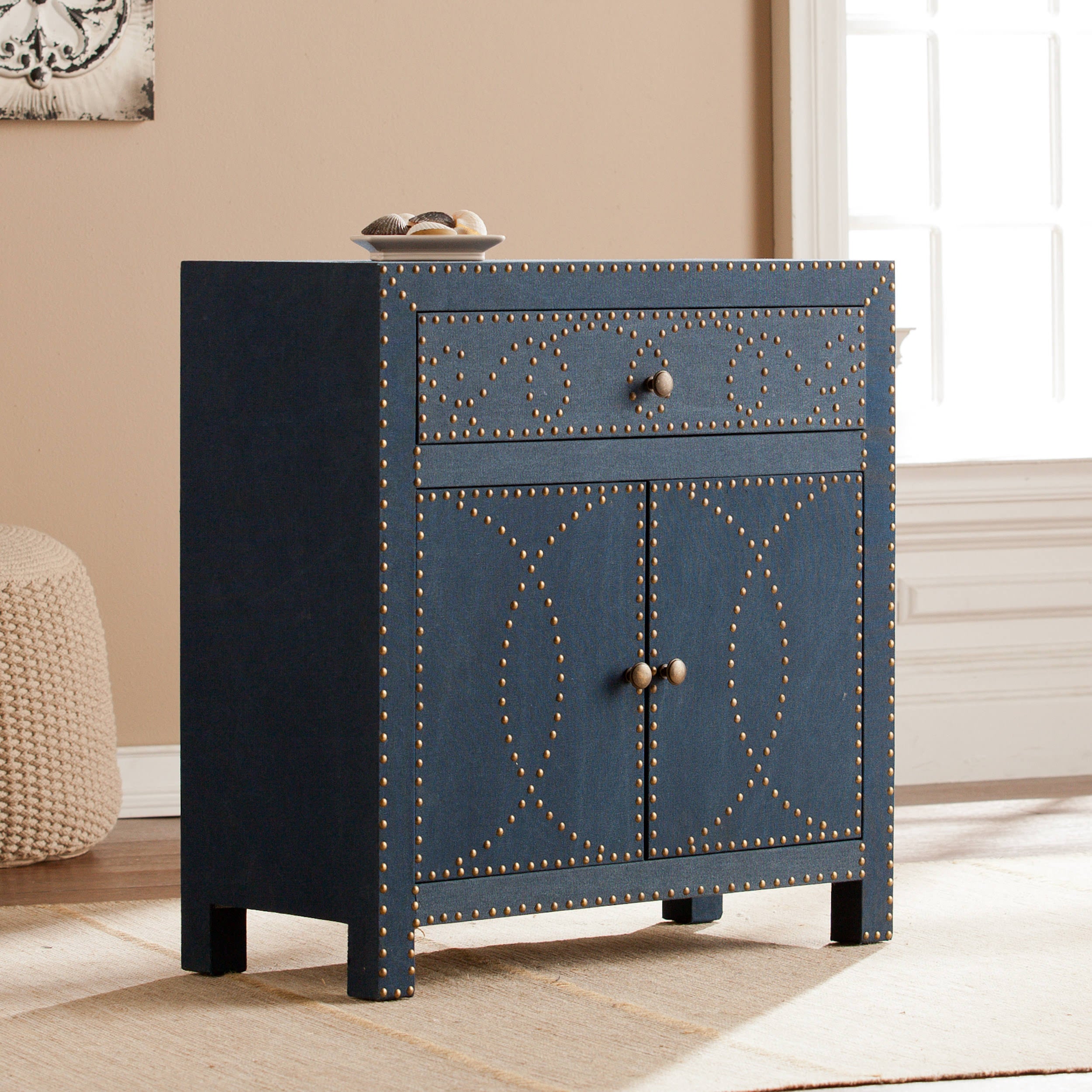 Navy Double-Door Cabinet O2290
