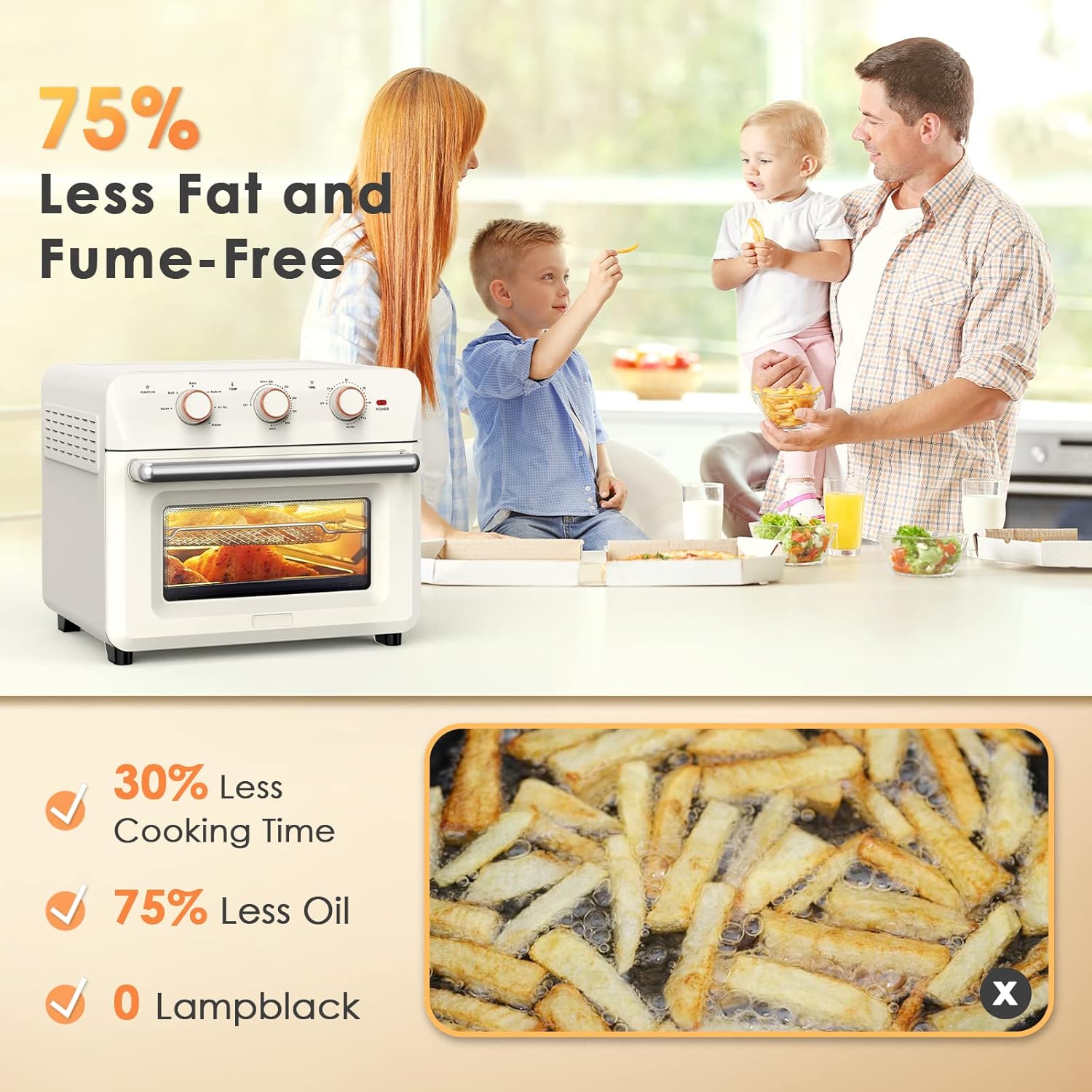 26.5Qt Stainless Steel Countertop Convection Oven Air Fryer A498347
