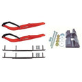 Red Razor Snowmobile Skis with 8 inch Round Bars Complete Kit Y82036