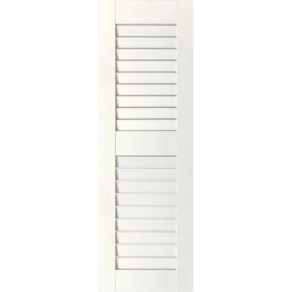White Louvered Shutters Pair U76017