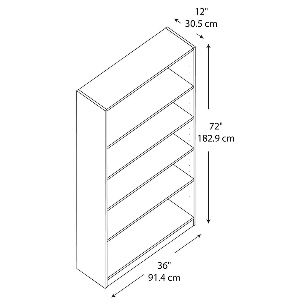 White 5 Shelf Bookcase Set of 2 J3984