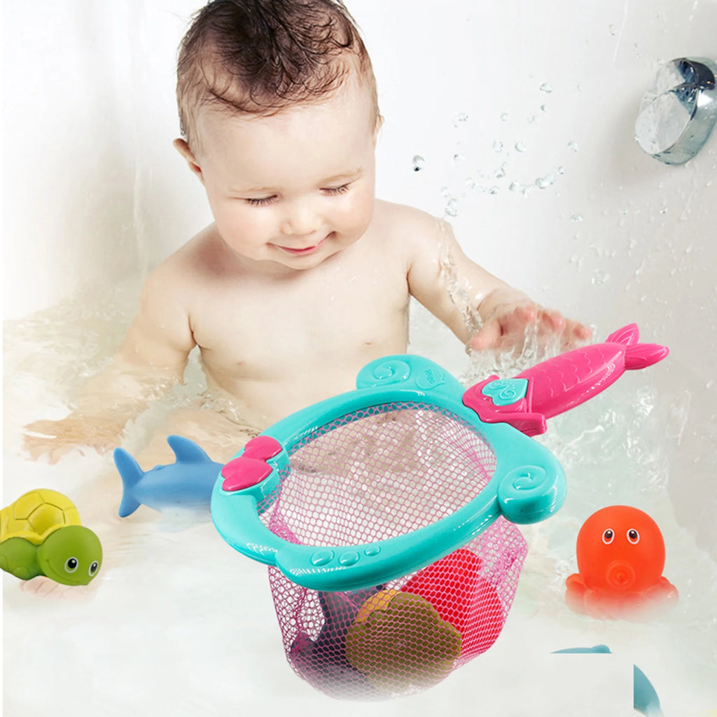 Baby Bath Toys Bathtub Toys with Net Color Changing Floating Pool Toys H18396