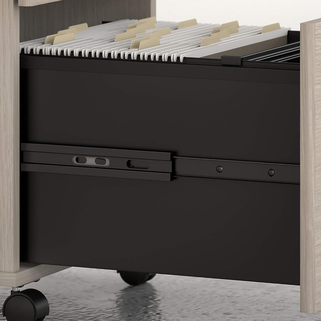 2 Drawer Mobile File Cabinet, Sand Oak F492