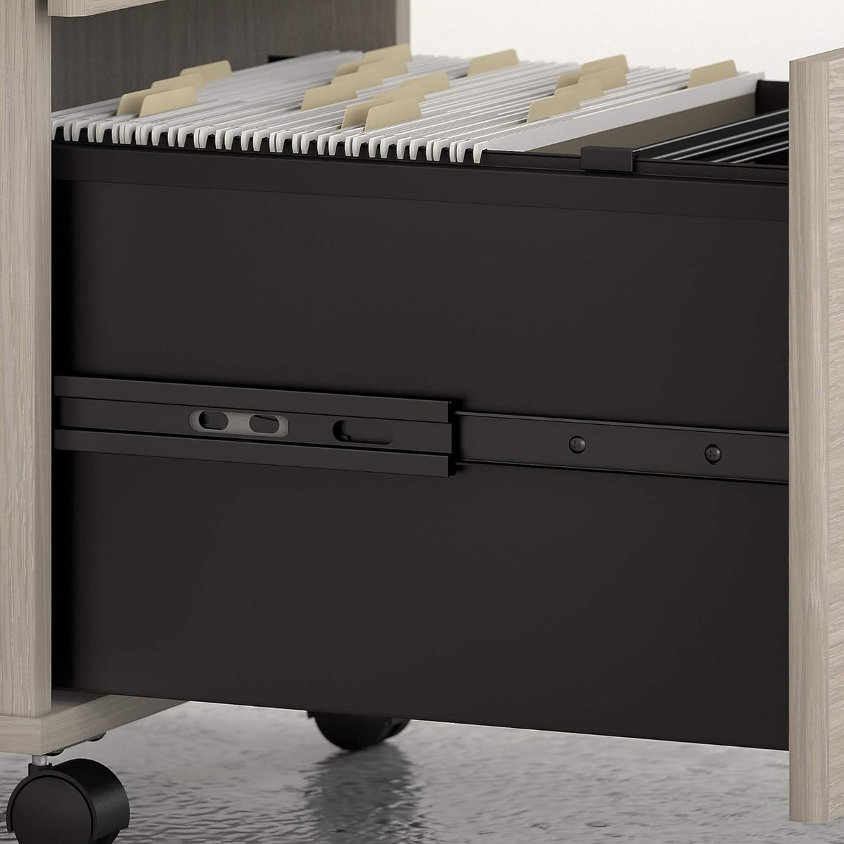 2 Drawer Mobile File Cabinet, Sand Oak F492