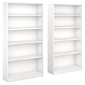 White 5 Shelf Bookcase Set of 2 J3984