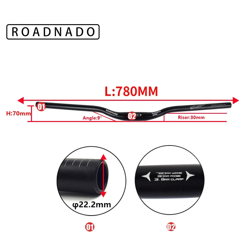 31.8*780mm Aluminium Alloy MTB Riser Handlebar V83840