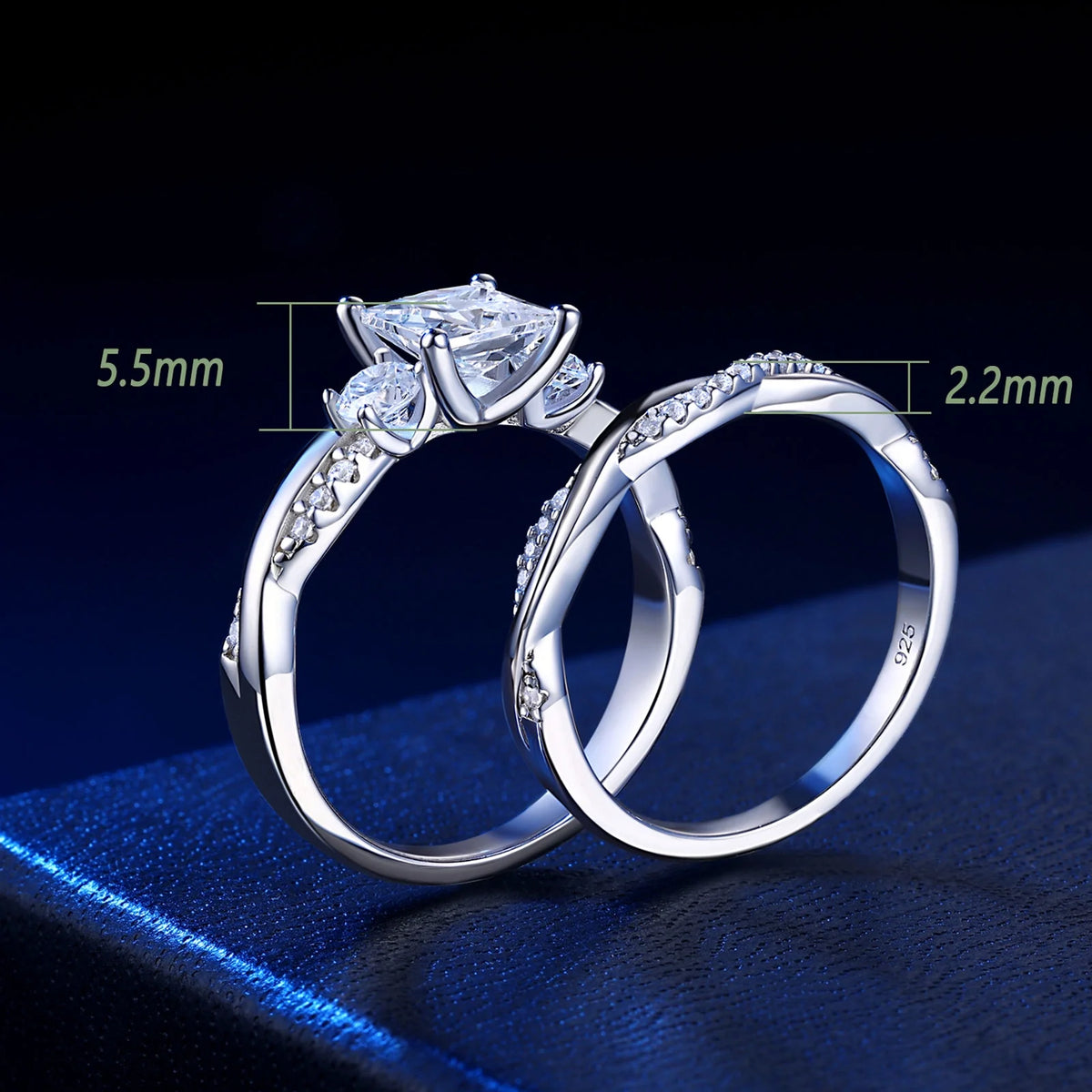 Sterling Silver CZ Ring Size 8.5 E172331