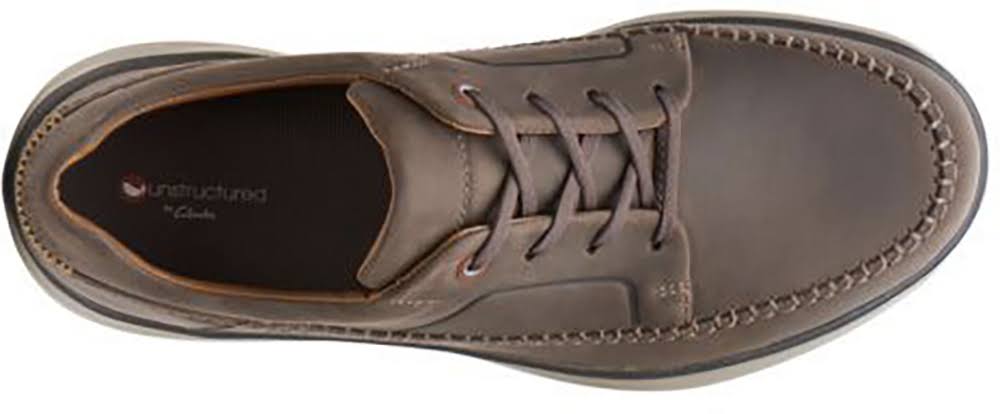 Dark Grey Leather Lace-Up Shoes C5508