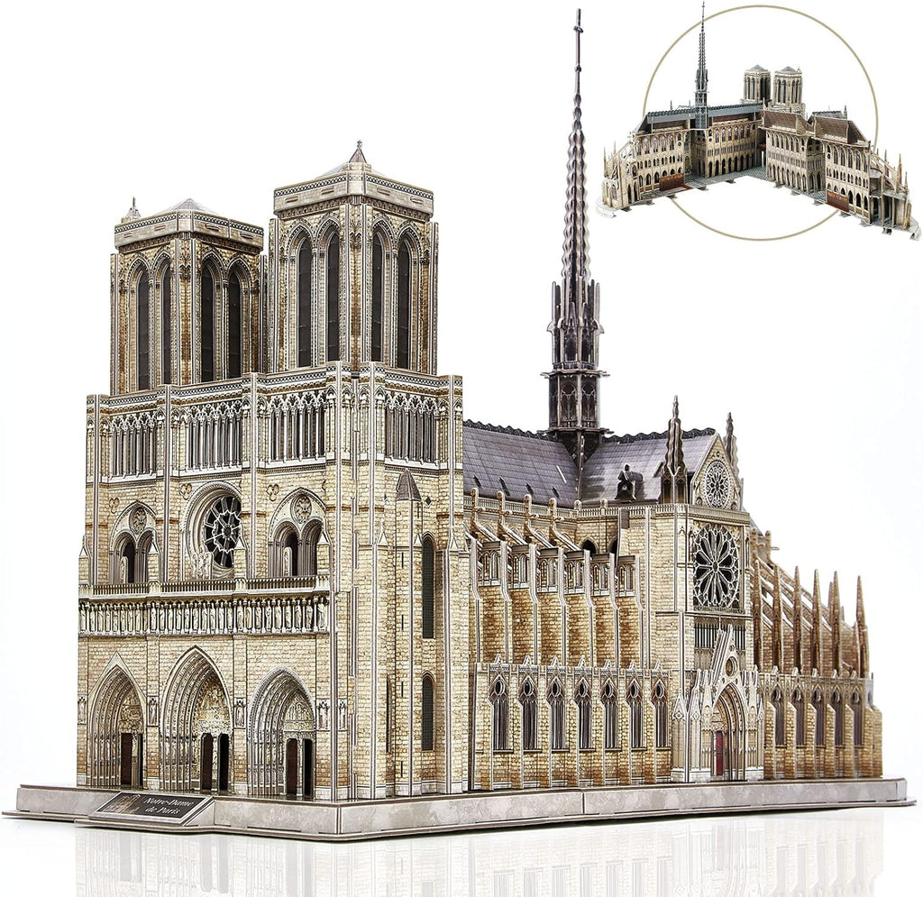 3D Puzzle Notre Dame de Paris Cathedral Model Kit, 293 Pieces Pack of 2 Y475