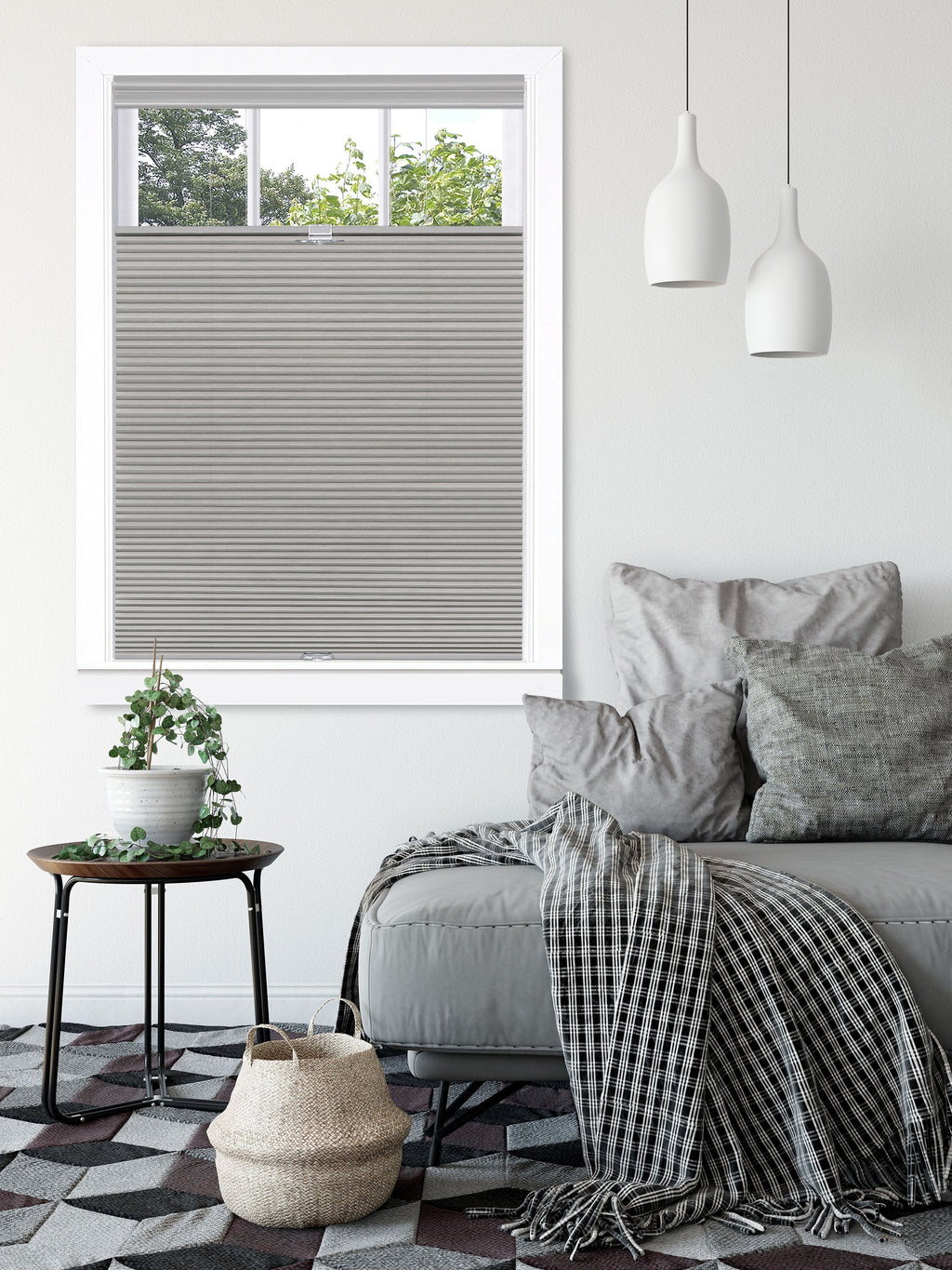Cordless Cellular Shade 23"L x 64"W Dove Grey G233835