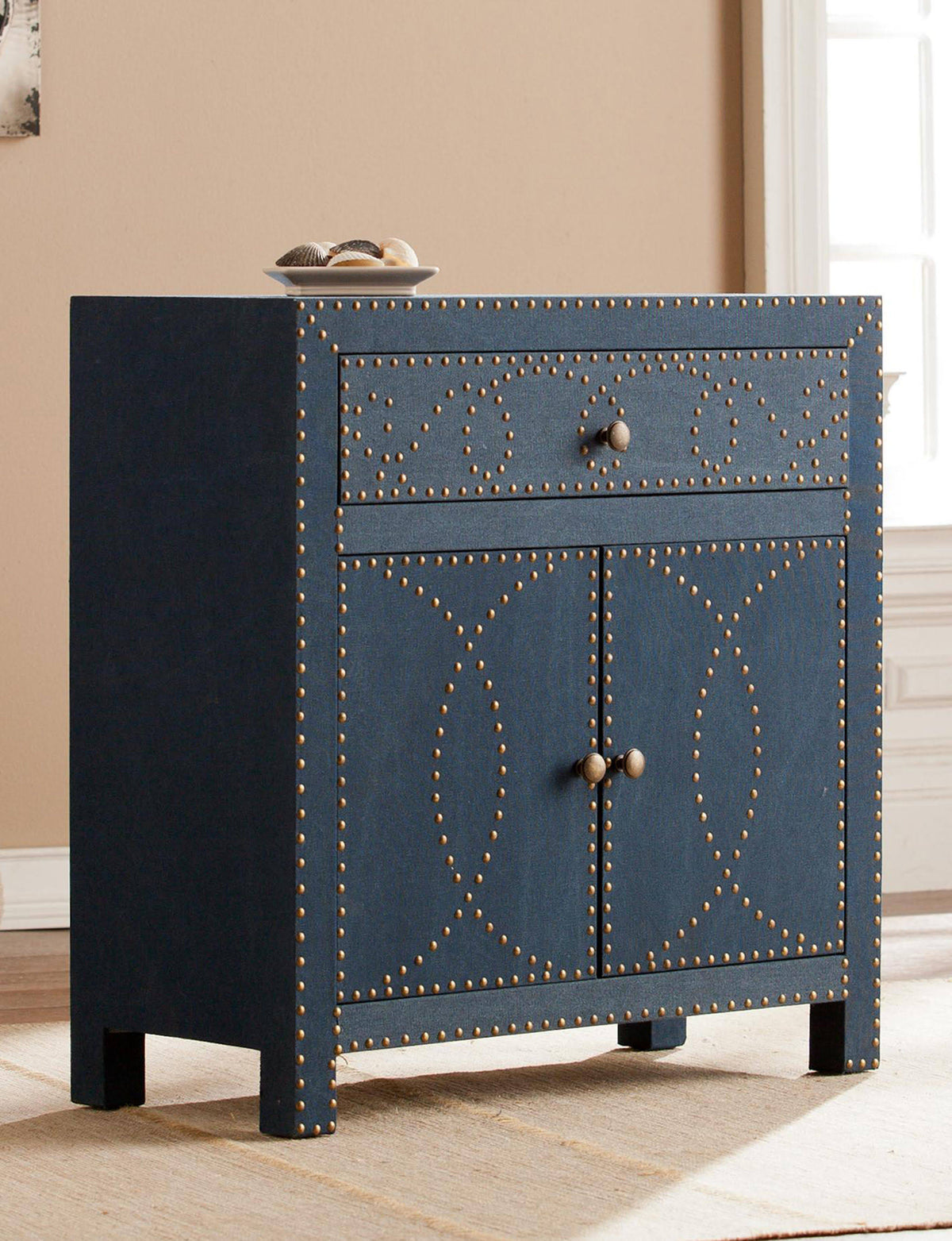 Navy Double-Door Cabinet O2290