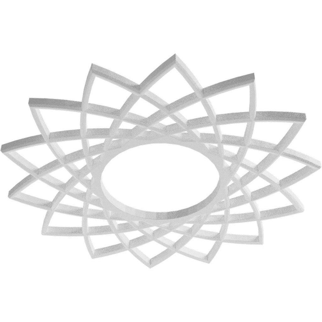 32x22OD x 12 3/8x22ID x 1x22P PVC Pierced Ceiling Medallion L48560