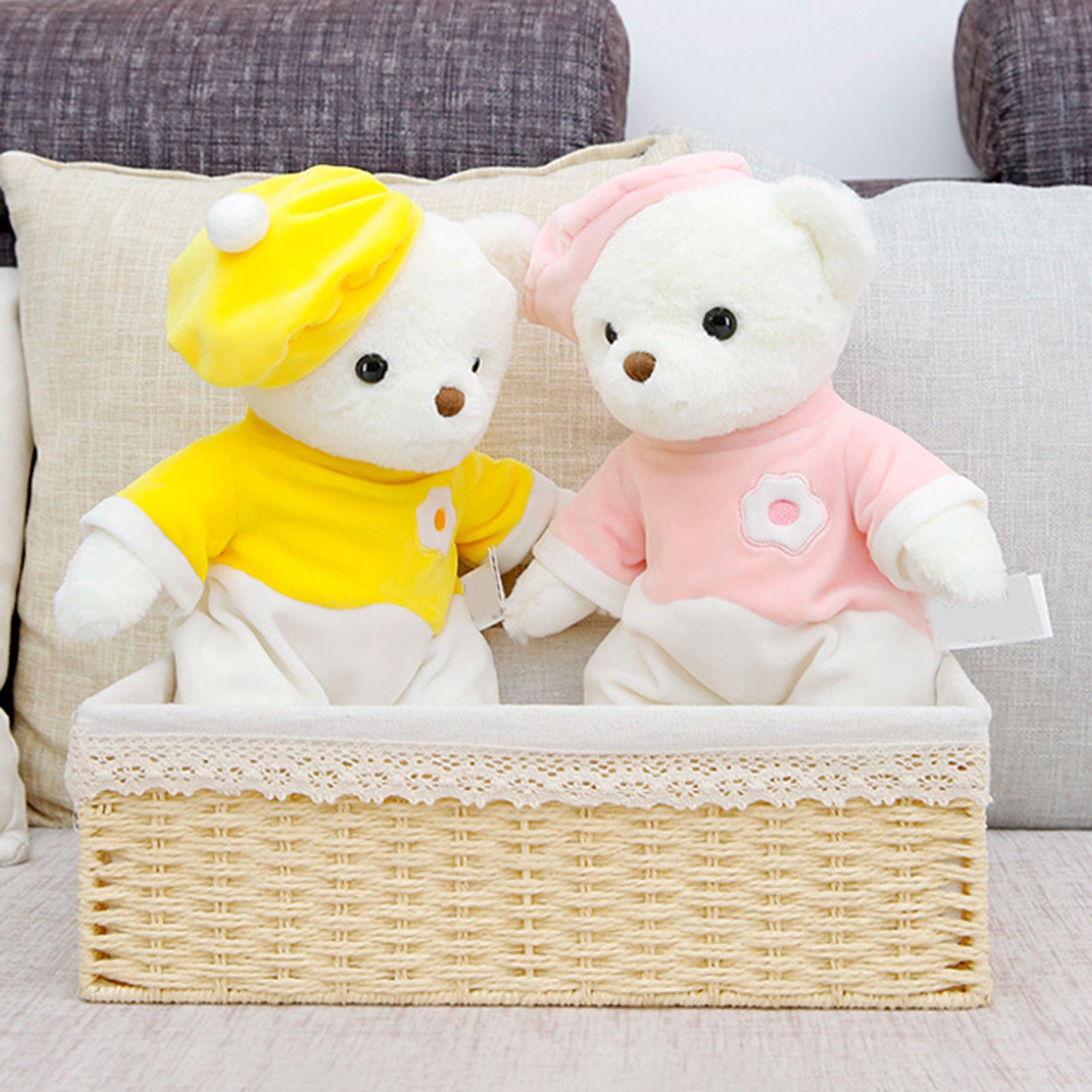 Colorful Egg Yolk Cap Design Plush Doll L3650