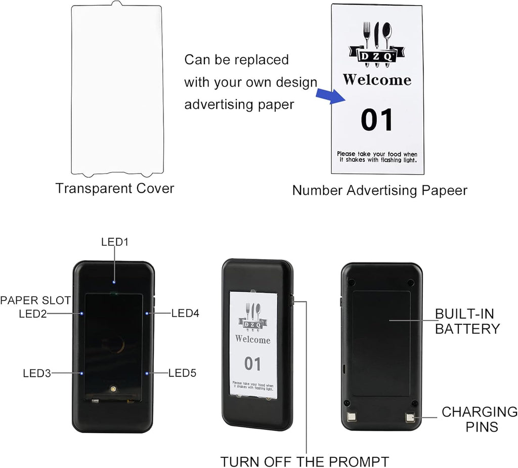 Wireless Calling System with 16 Pagers Z129225