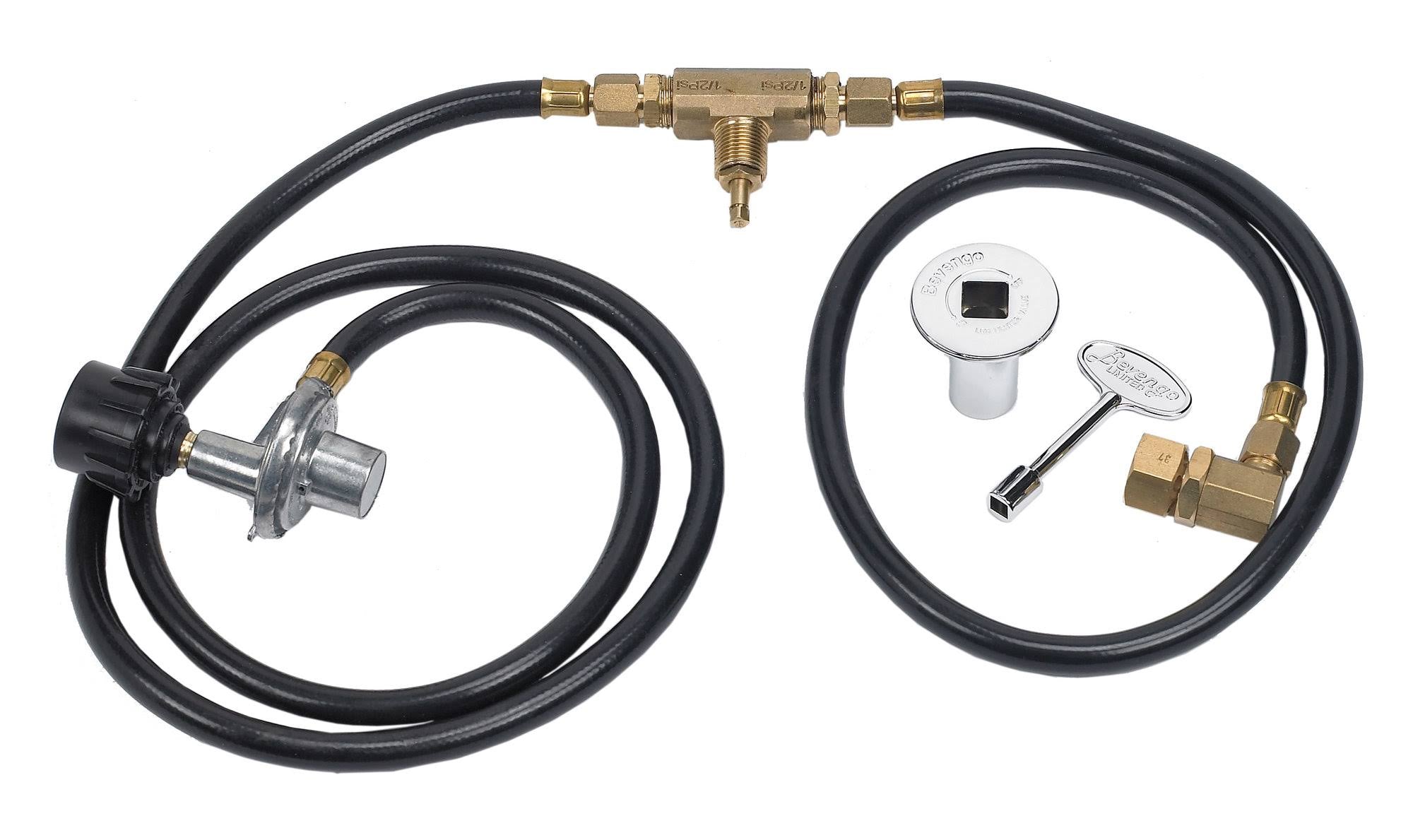 Fire Pit Propane Installation Kit with Chrome Key Valve N87985