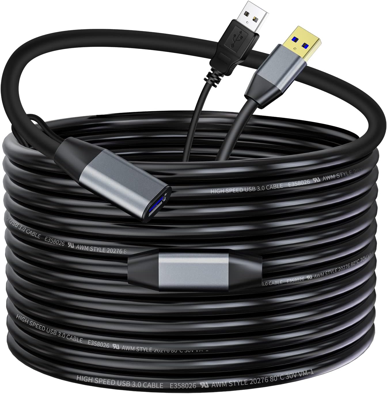 USB 2.0 Type A Male to A Female Active Repeater Extension Cable 100ft X910